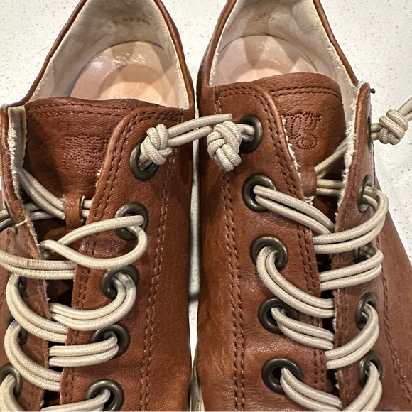 Paul Green women’s size 9 Hadley platform leather sneaker. Cognac. - Picture 3 of 9